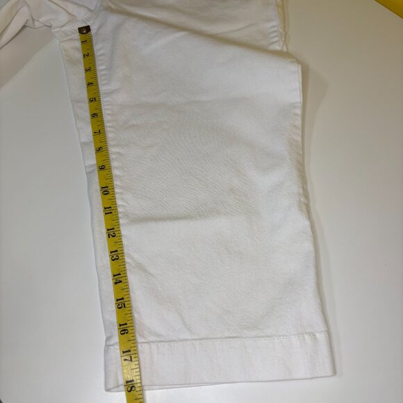 Christopher & Banks Petite Womens Mid Rise Capris Jean Size‎ 8P White Stretch - Picture 7 of 14